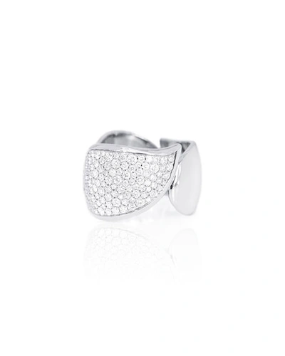 Tamara Comolli 18k White Gold Brilliant Pave Diamond Ring