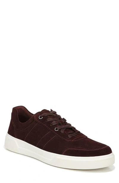 Vince Men's Barnett Perforated Suede Low-top Sneakers In Vintage Brick