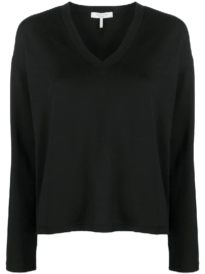 Rag & Bone Surplus V-neck Pullover Jumper In Black
