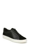 Vince Janna Suede & Leather Low-top Sneakers In Black