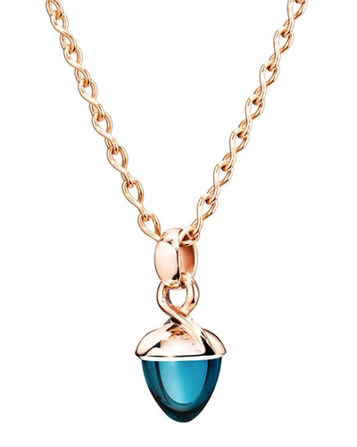 Tamara Comolli Mikado Bouquet 18k Rose Gold London Topaz Pendant