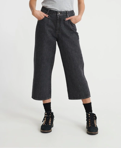 Superdry Phoebe Wide Leg Jeans In Black