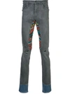 Alchemist Embroidered Relaxed-fit Stretch-denim Jeans In Blue