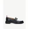 Thom Browne Leather Penny Loafers In Blk/white