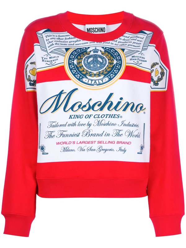 moschino red sweatshirt