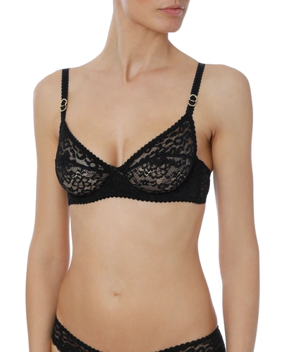 Stella Mccartney Ruby Roaring Underwire Bra In Black