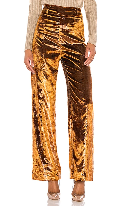 Lovers & Friends Spence Pant In Copper Brown