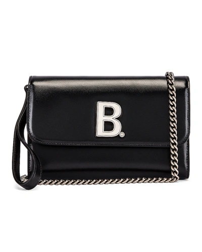 Balenciaga B Continental Chain Bag In Black
