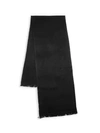 Versace Logo Print Wool-blend Scarf In Black