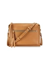 Gigi New York Whitney Leather Crossbody Bag In Camel