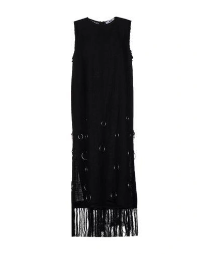 Msgm Knee-length Dress In Black