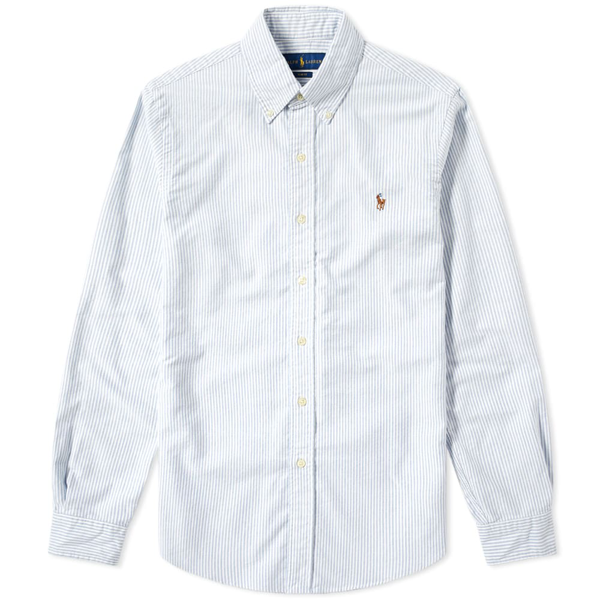 ralph lauren slim fit oxford shirt black