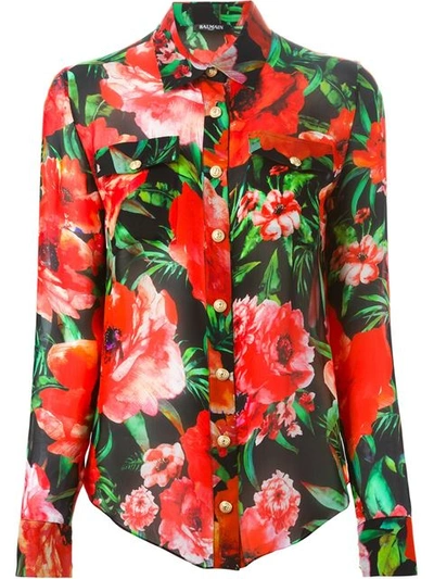 Floral Shirts & Blouses In Red | ModeSens