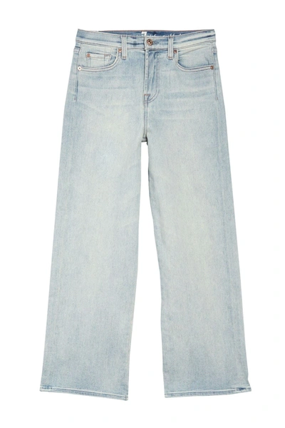 7 For All Mankind Cropped Wide Leg Jeans In Lvkinney