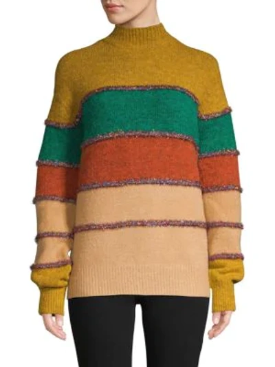 Allison New York Multicolored Stripe Jumper In Light Beige