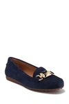 Kate Spade Carson Leather Loafer In Navy