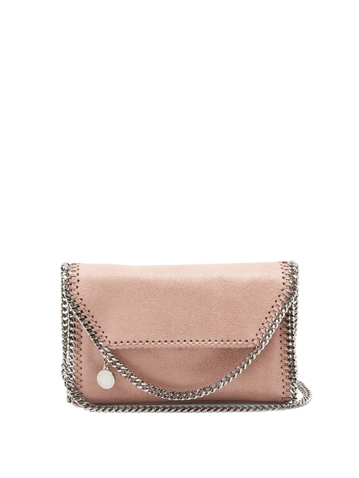 Stella Mccartney Falabella Mini Fauxsuede Crossbody Bag In Dustry