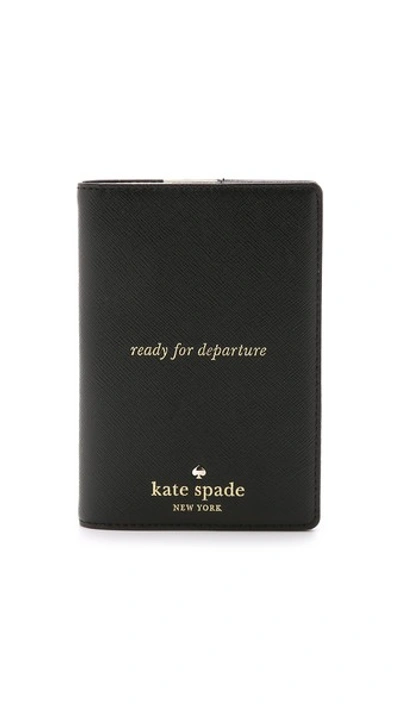 Kate Spade Passport Holder In Black