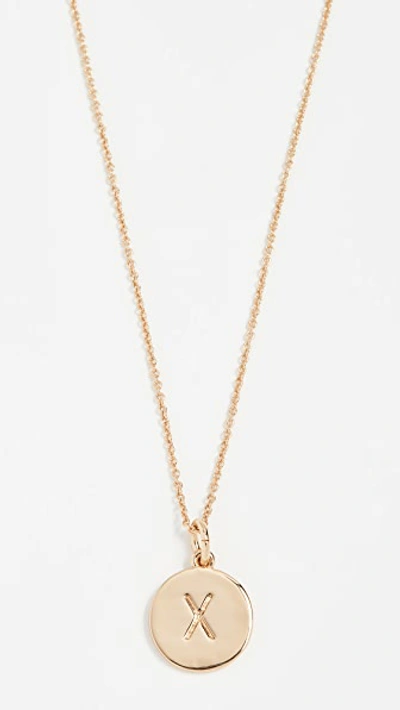 Kate Spade Letter Pendant Necklace In X