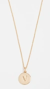 Kate Spade Letter Pendant Necklace In V