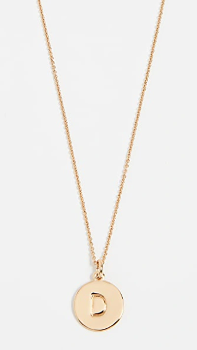 Kate Spade Letter Pendant Necklace In Gold