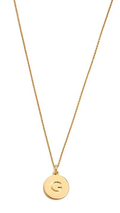 Kate Spade Letter Pendant Necklace In G