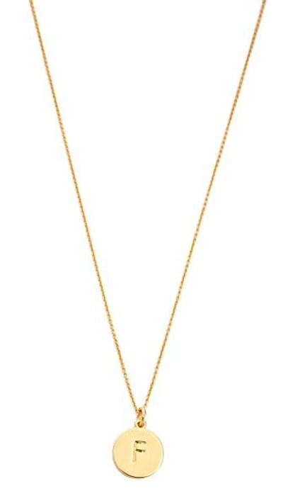 Kate Spade Letter Pendant Necklace In F