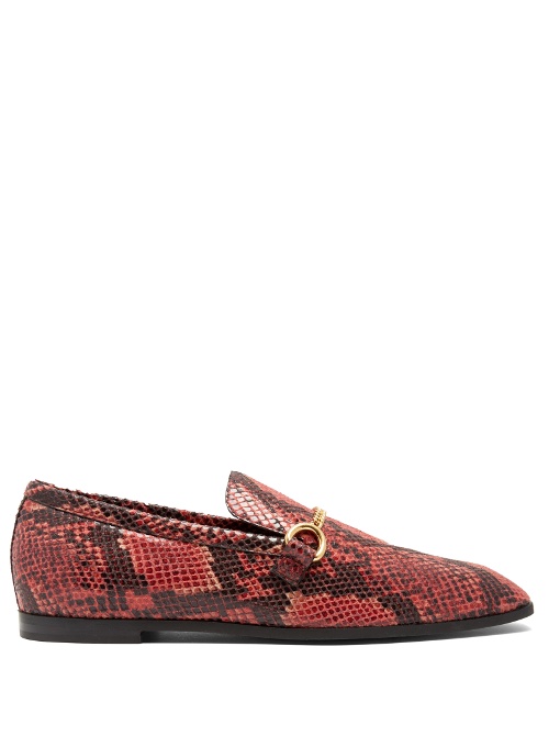 Stella Mccartney Women's Faux Snakeskin Loafers In Pink In Red Multi ModeSens