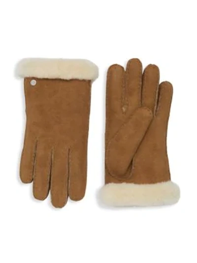 Ugg Women's Shearling & Sheepskin Gloves In Chestnut