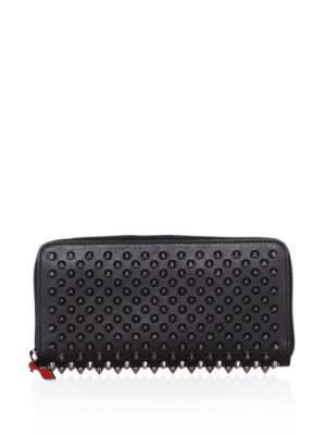 Christian Louboutin Panettone Spiked Leather Zip-around Wallet In Na ...