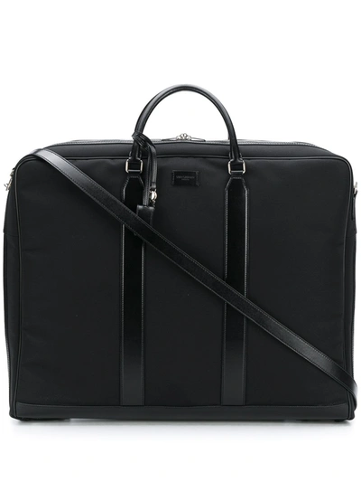 Saint Laurent Men's Leather Suit Garment Bag Luggage In Black