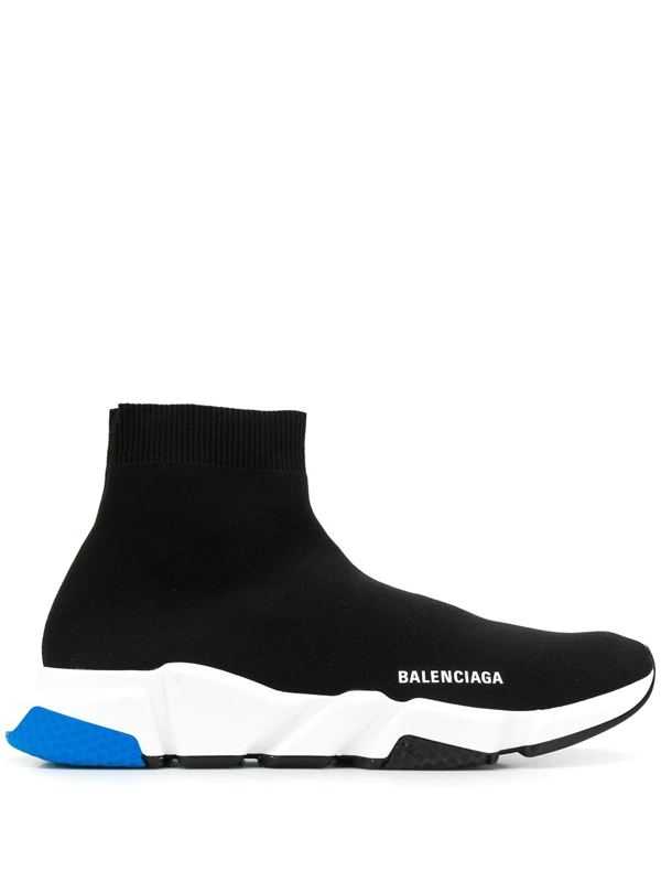 Balenciaga Men's Speed Knit High-top Sock Sneakers In Black | ModeSens