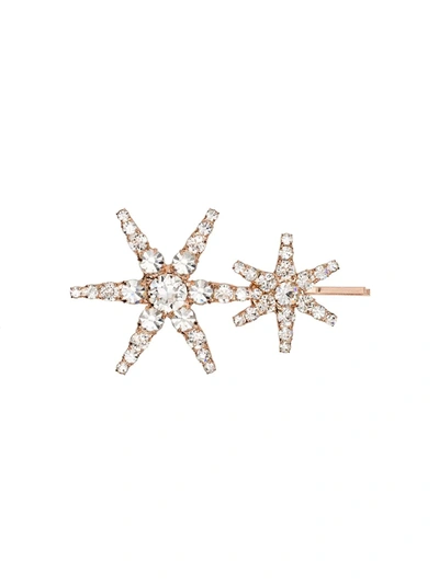 Jennifer Behr Venus Star Rose Gold-tone Crystal Hair Slide