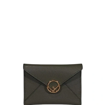 Fendi Logo Envelope Pouch In Grey