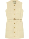 Gucci Cady Silk Wool Vest With Double G In White