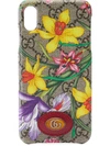 Gucci Ophidia Floral Gg Supreme Iphone X/xs Case In Beige