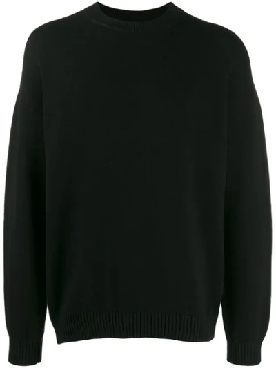 Kenzo Contrasting-logo Knitted Jumper In Black