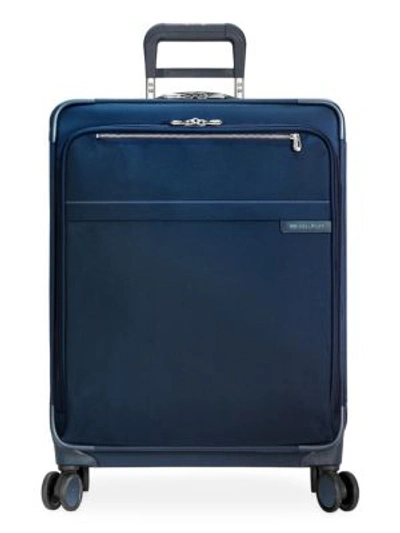 Briggs & Riley Baseline International Expandable Wide-body Spinner Carry-on In Navy