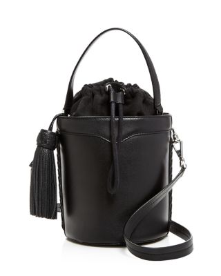 Rebecca Minkoff Whipstitch Top Handle Leather Bucket Bag - 100% ...