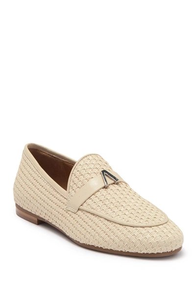 Aquatalia Carson Weatherproof Leather Woven Loafer In Natural