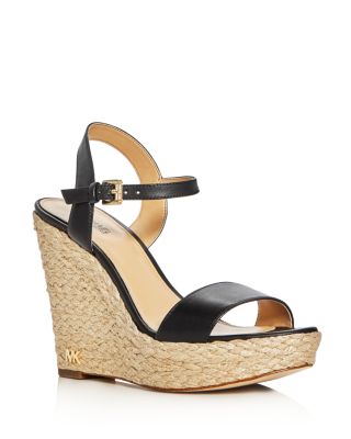 michael kors jill espadrille wedge black