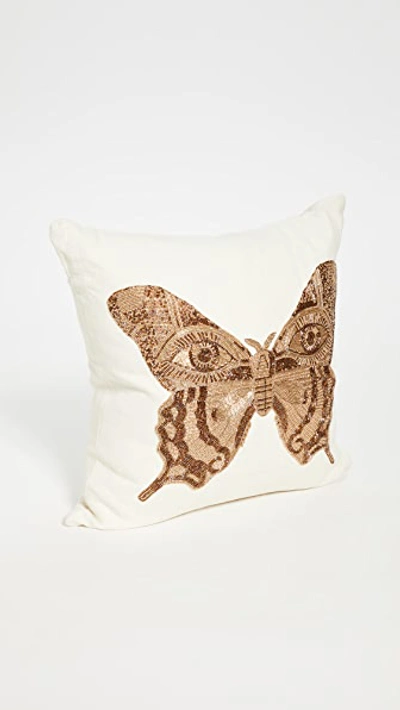 Jonathan Adler Muse Butterfly Pillow In Natural