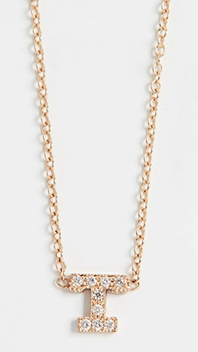Zoë Chicco Pave Letter Pendant In T