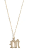 Jennifer Zeuner Jewelry Emmanuelle Initial Necklace In M