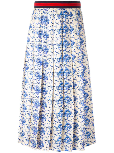 Gucci New Flora Print Skirt | ModeSens