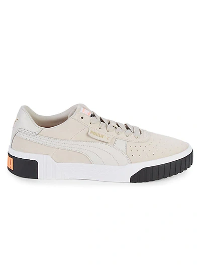Puma Cali Logo Lace-up Sneakers In Grey