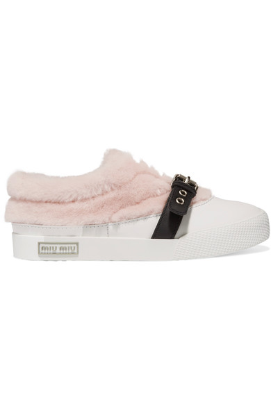 miu miu shearling sneakers