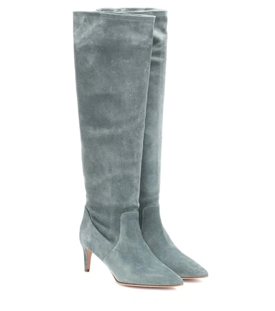 Redv Red (v) Suede Knee-high Boots In Blue