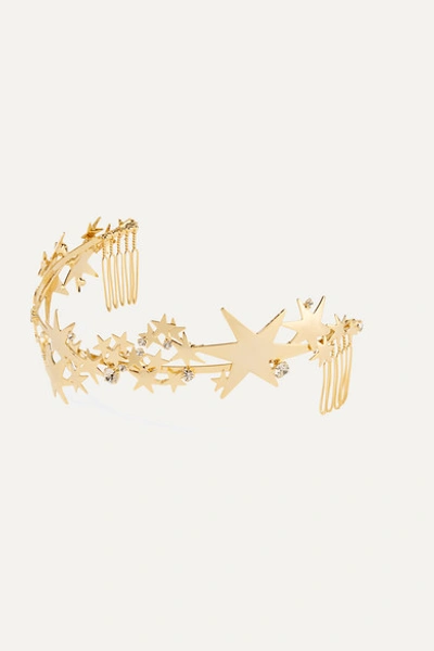 Lelet Ny Crystal-embellished Gold-plated Headband