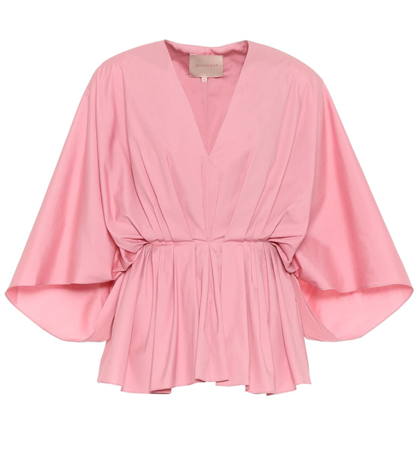 pink peplum blouse